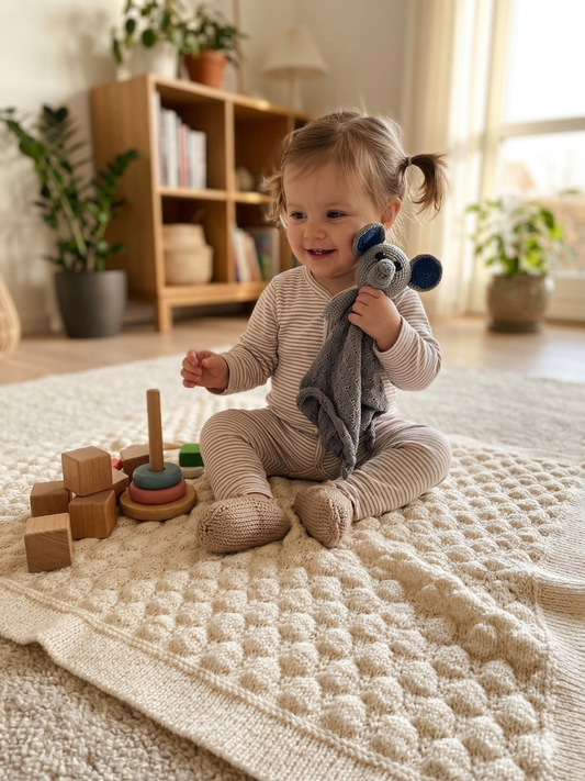 Kraftigt babytæppe 65 x 120 cm