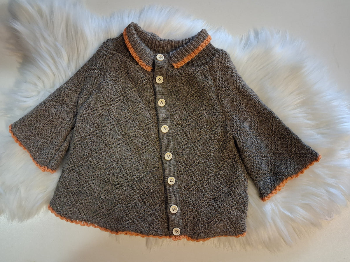 Poncho med knapper str 2 - 3 år