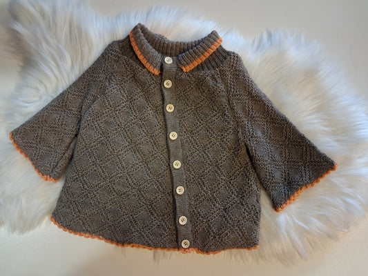 Poncho med knapper str 2 - 3 år