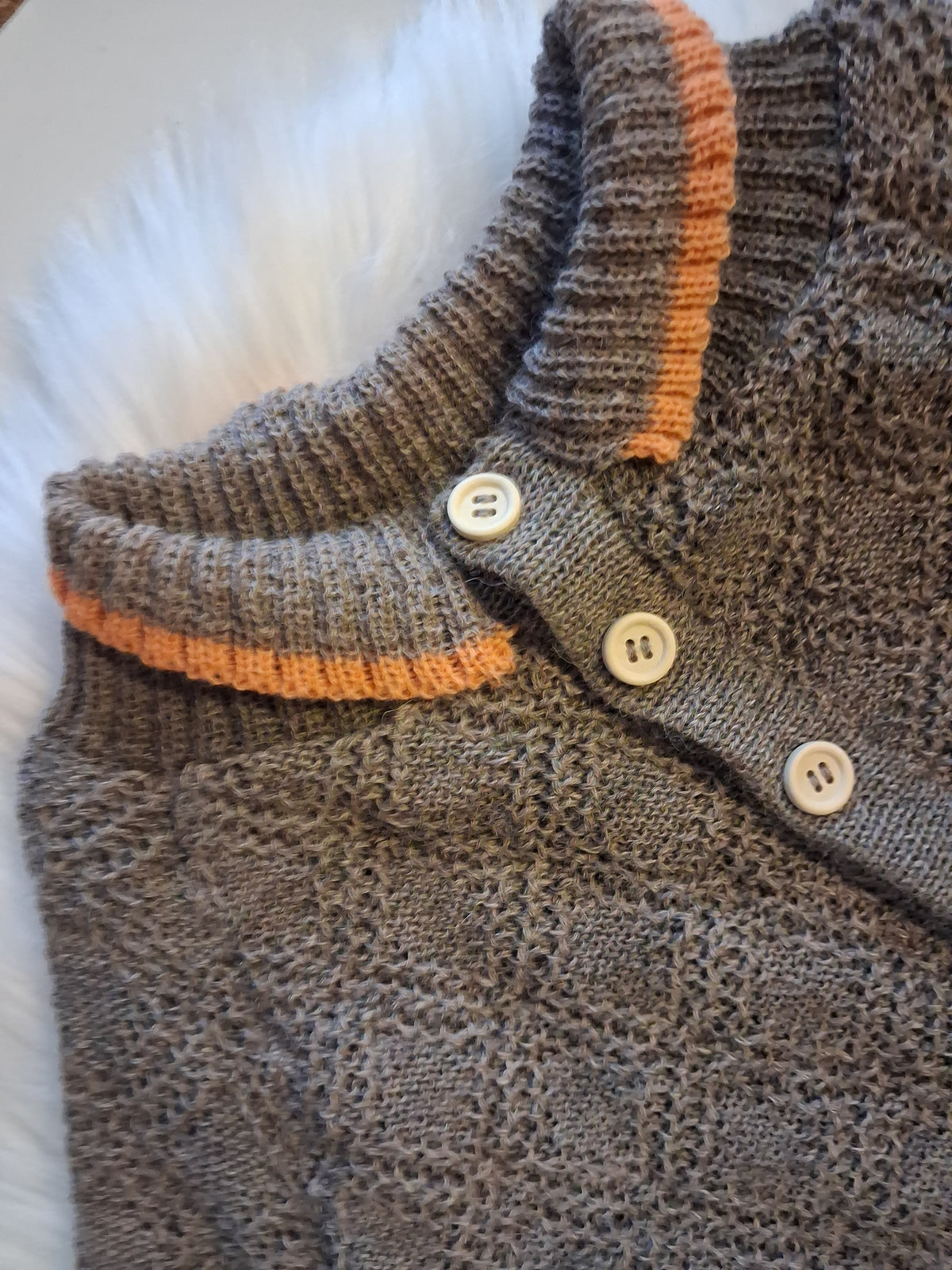 Poncho med knapper str 2 - 3 år