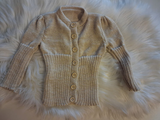 Cardigan med rib str 1 - 2 år