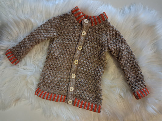 Extra blød cardigan i Alpaca str 1 år
