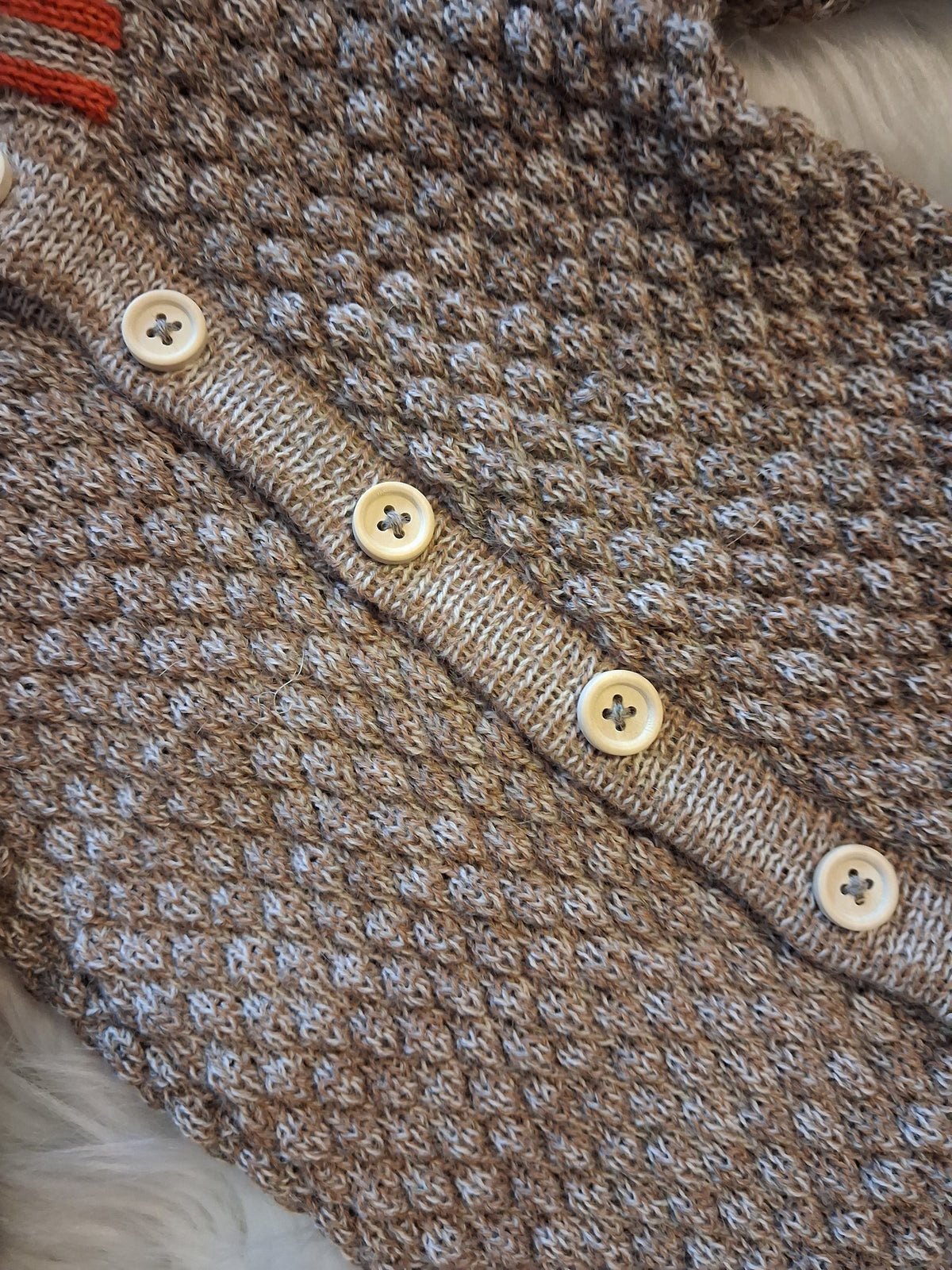 Extra blød cardigan i Alpaca str 1 år