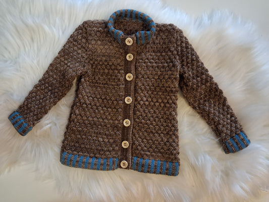 Extra blød cardigan i Alpaca str 1 år