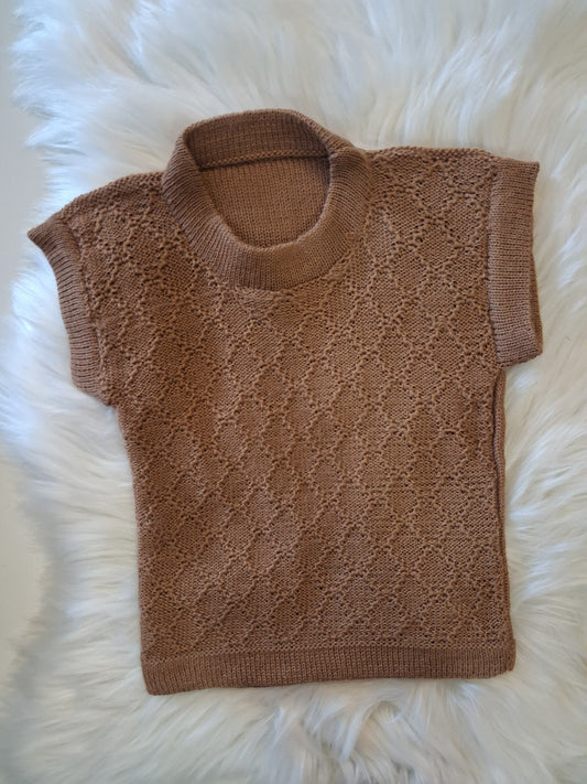 Klassisk Alpaca vest str 2 år
