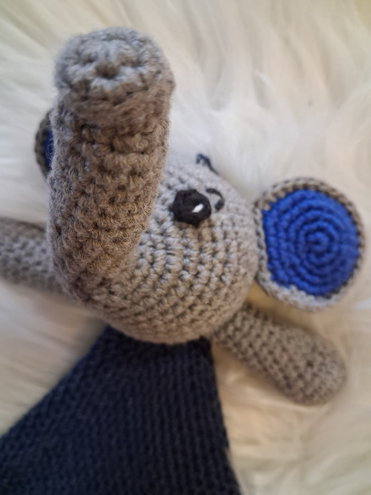 Elefant med blå slag